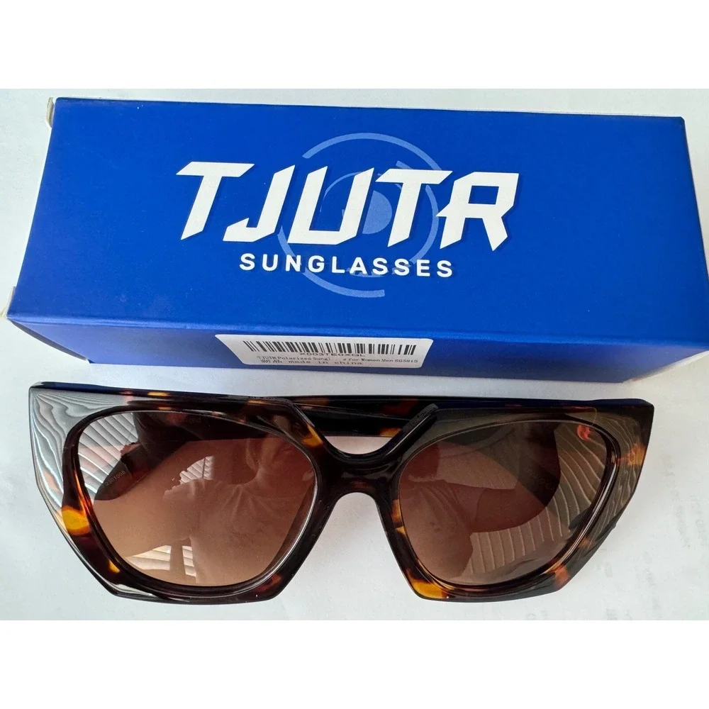 TJUTR Fit Over Polarized Sunglasses for‎ Women Men, Trendy Wrap Around Glasses